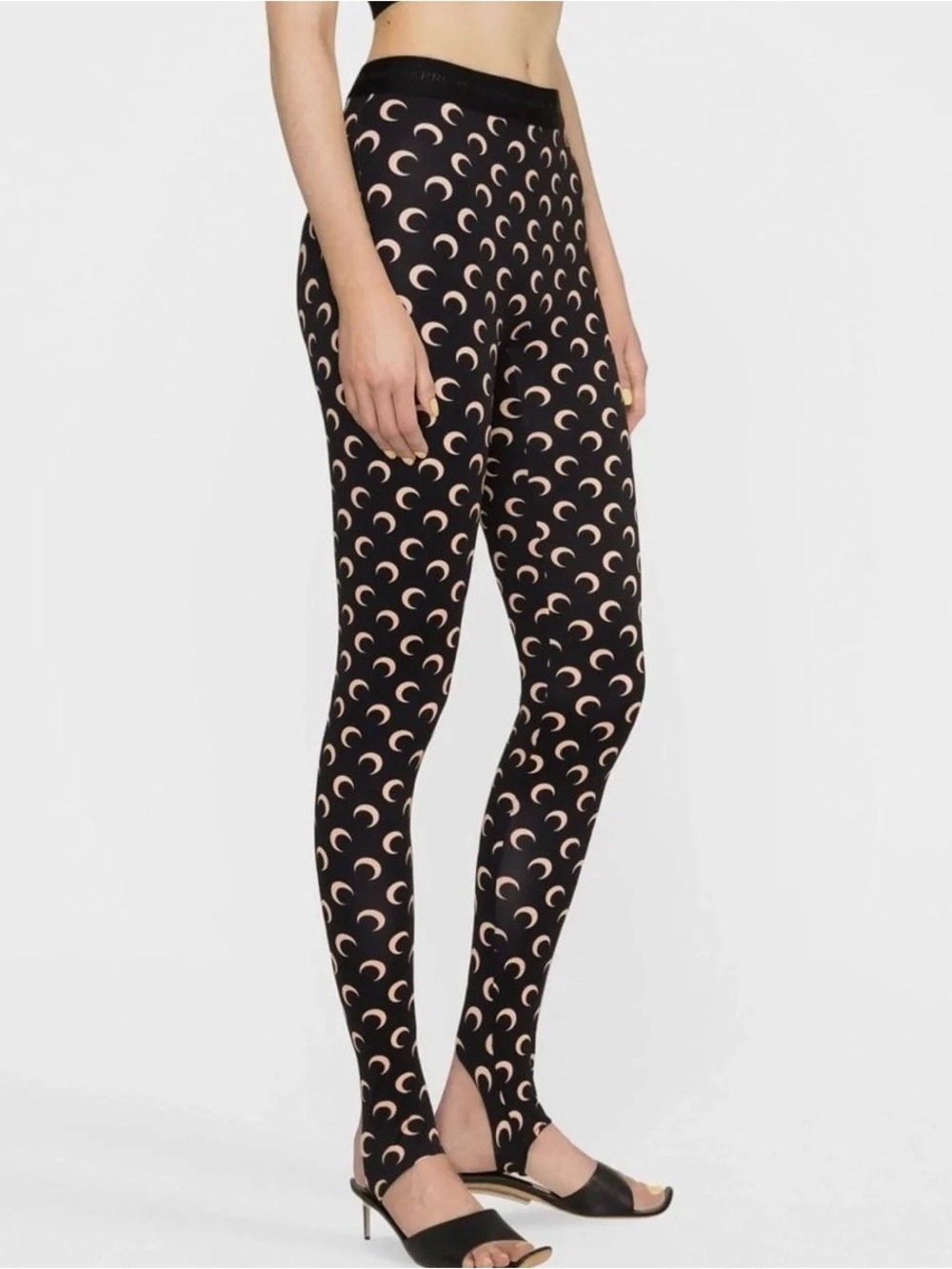 MARINE SERRE MOON PRINTED LEGGINGS Medium Brown